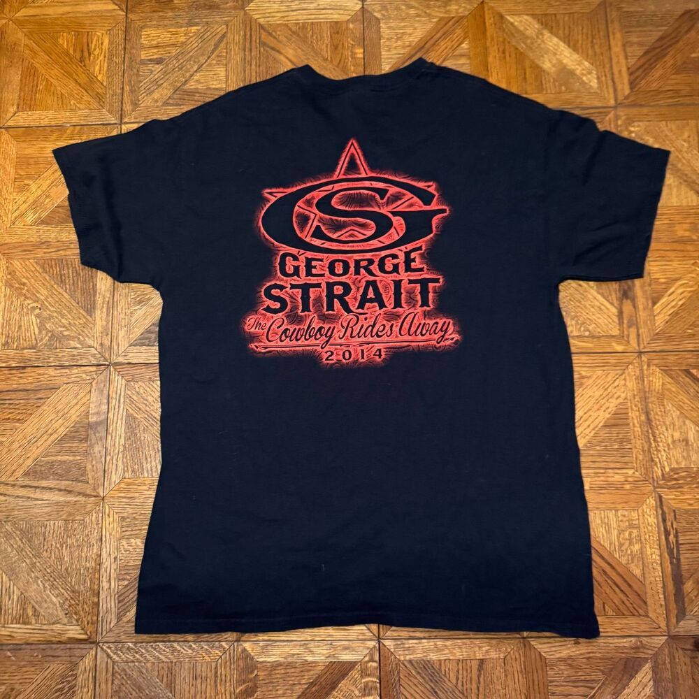 George Strait "The Cowboy Rides Away" 2014 Tour Concert Shirt Size L Gildan